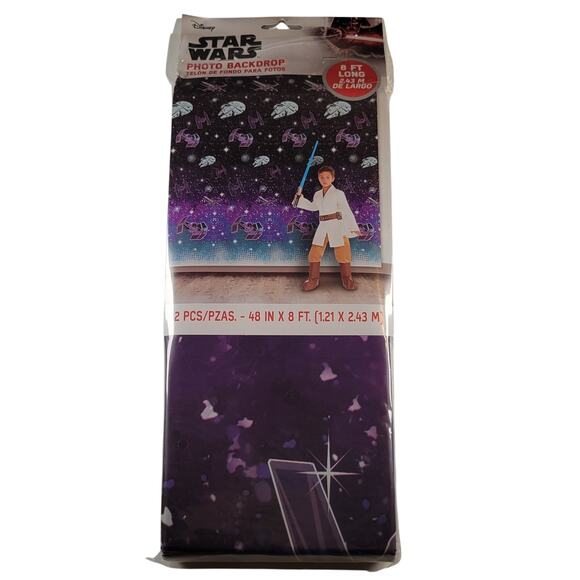 Star Wars Galaxy of Adventures 8ft Photo Backdrop Party Wall Decor Scene Setter - Picture 2 of 9